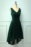 Green Lace Asymmetrical Dress