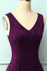Load image into Gallery viewer, Lace Grape Asymmetrical Dress