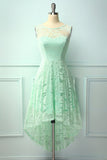 Asymmetrical Mint Lace Dress