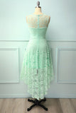 Asymmetrical Mint Lace Dress