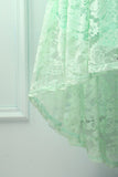 Asymmetrical Mint Lace Dress