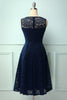 Load image into Gallery viewer, Navy Flower Lace Dress