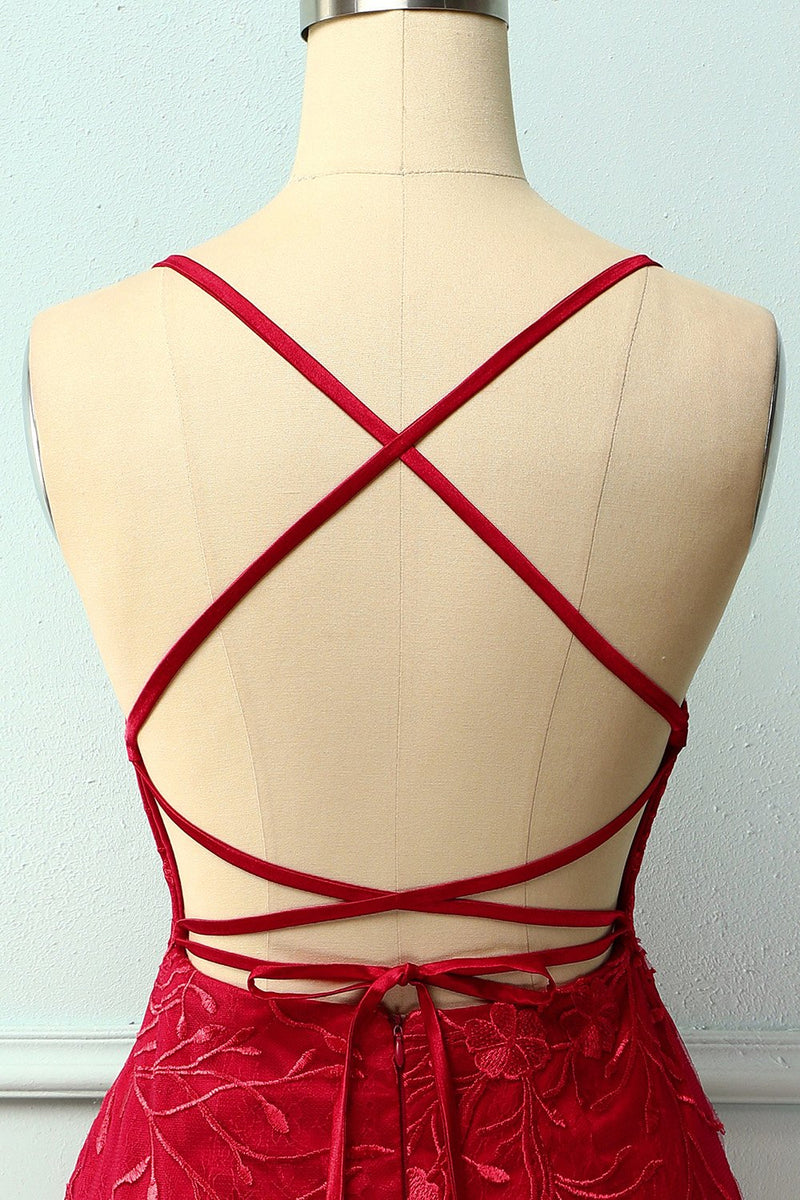 Load image into Gallery viewer, Spaghetti Straps Red Bodycon Dress