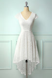 White High Low Lace Dress