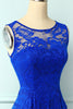 Load image into Gallery viewer, Blue High Low Lace Party Dress