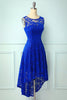 Load image into Gallery viewer, Blue High Low Lace Party Dress