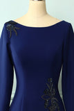 Dark Blue Mother Of The Bride Dress