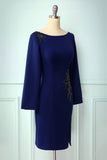 Dark Blue Mother Of The Bride Dress