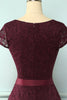 Load image into Gallery viewer, Solid V Neck Bridesmaid Lace Dress