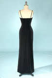 Black Velvet Evening Party Dress