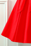 Red Button 1950s Swing Dress