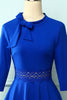 Load image into Gallery viewer, Royal Blue Vintage Dress With Sleeves