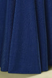 Glitter Royal Blue Long Prom Dress