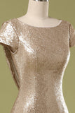 Sequins Gold Prom Dress