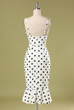 Black and White Polka Dots Mermaid Dress