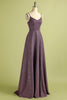 Load image into Gallery viewer, Grape Lace Up Long Satin Prom Dress