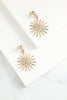 Load image into Gallery viewer, Sunflower Gold Drop Earrings