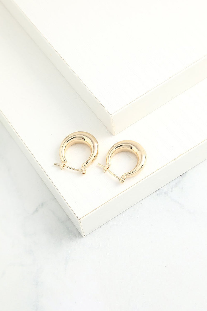 Load image into Gallery viewer, Simple Gold Circle Earrings