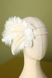 1920s Feather Sequin Pearls Flapper Headband