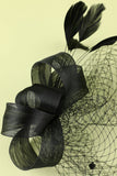 Black 1920s Feather Headband