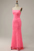 Load image into Gallery viewer, Blush Sheath Glitter Formal Dress with Sequins