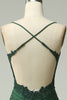 Load image into Gallery viewer, Mermaid Halter Dark Green Long Formal Dress with Appliques Beading