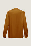 Camel Solid Long Sleeves Suit Shirt