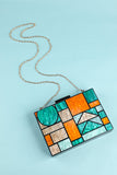 Geometry Patchwork Acrylic Party Handbag