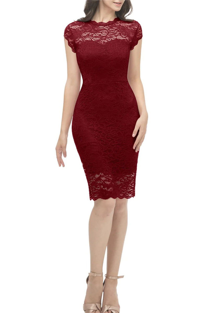 Load image into Gallery viewer, Grape Lace Bodycon Dress