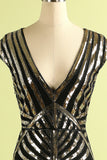 Gold Mermaid 1920s Sequined Flapper Dress