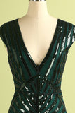 Green Mermaid 1920s Sequined Flapper Dress