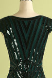 Green Mermaid 1920s Sequined Flapper Dress