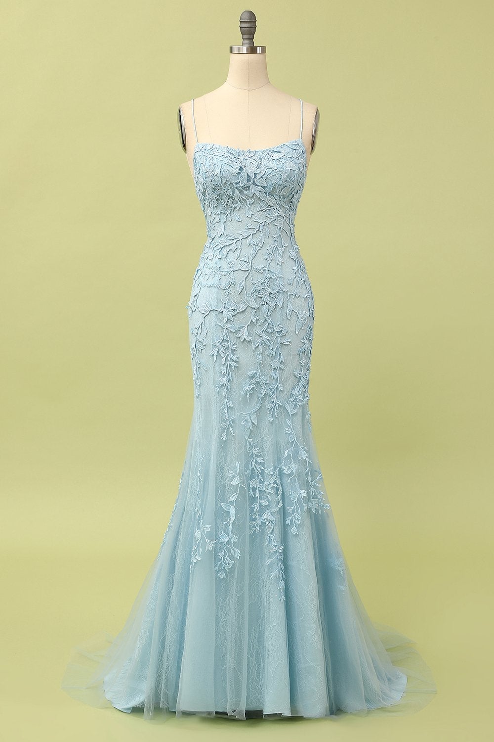 Light Purple Mermaid Long Formal Dress with Appliques