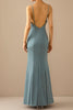 Load image into Gallery viewer, Mermaid Blue V Neck Long Formal Dress