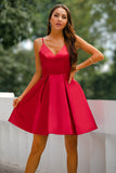 Red A-line Dress