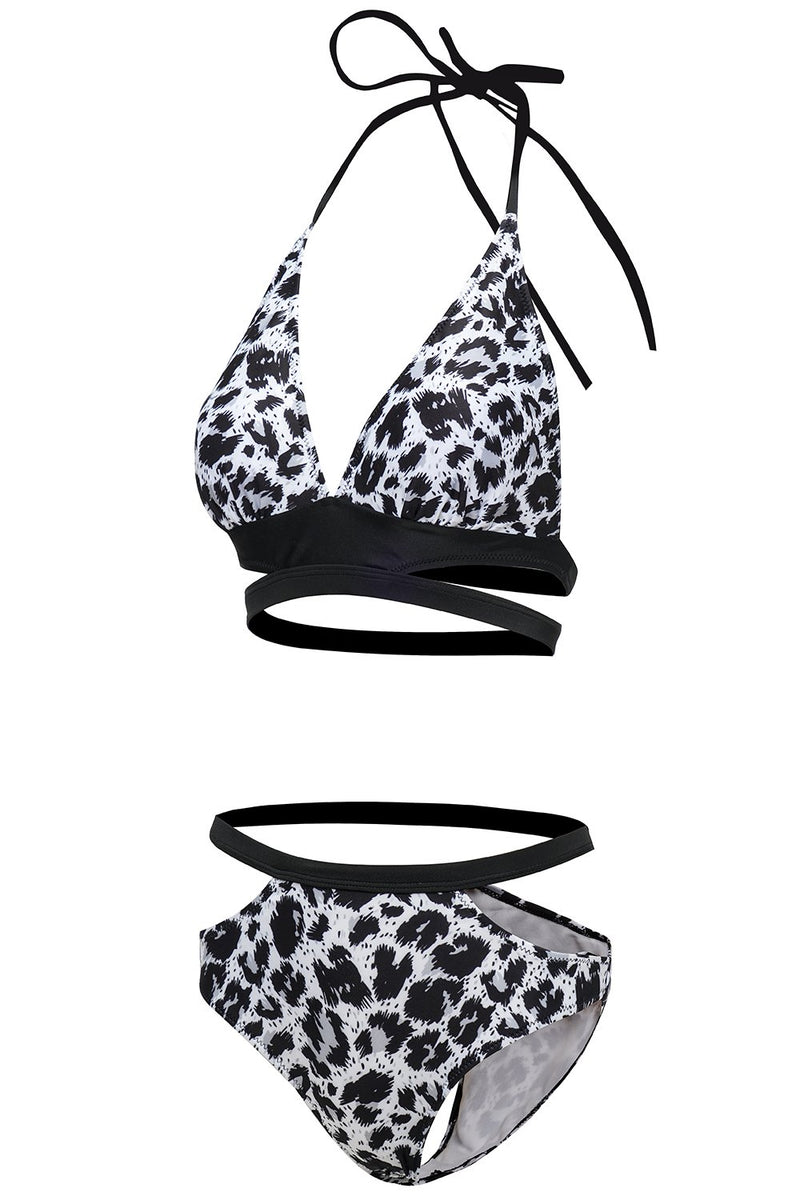 Load image into Gallery viewer, White Leopard Push Up Bikini