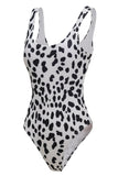 Grey Leopard Printed Swimsuits