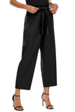 Brown Wide Leg Cropped Trousers