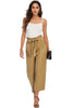 Load image into Gallery viewer, Brown Wide Leg Cropped Trousers