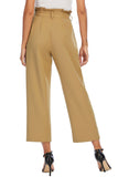 Brown Wide Leg Cropped Trousers