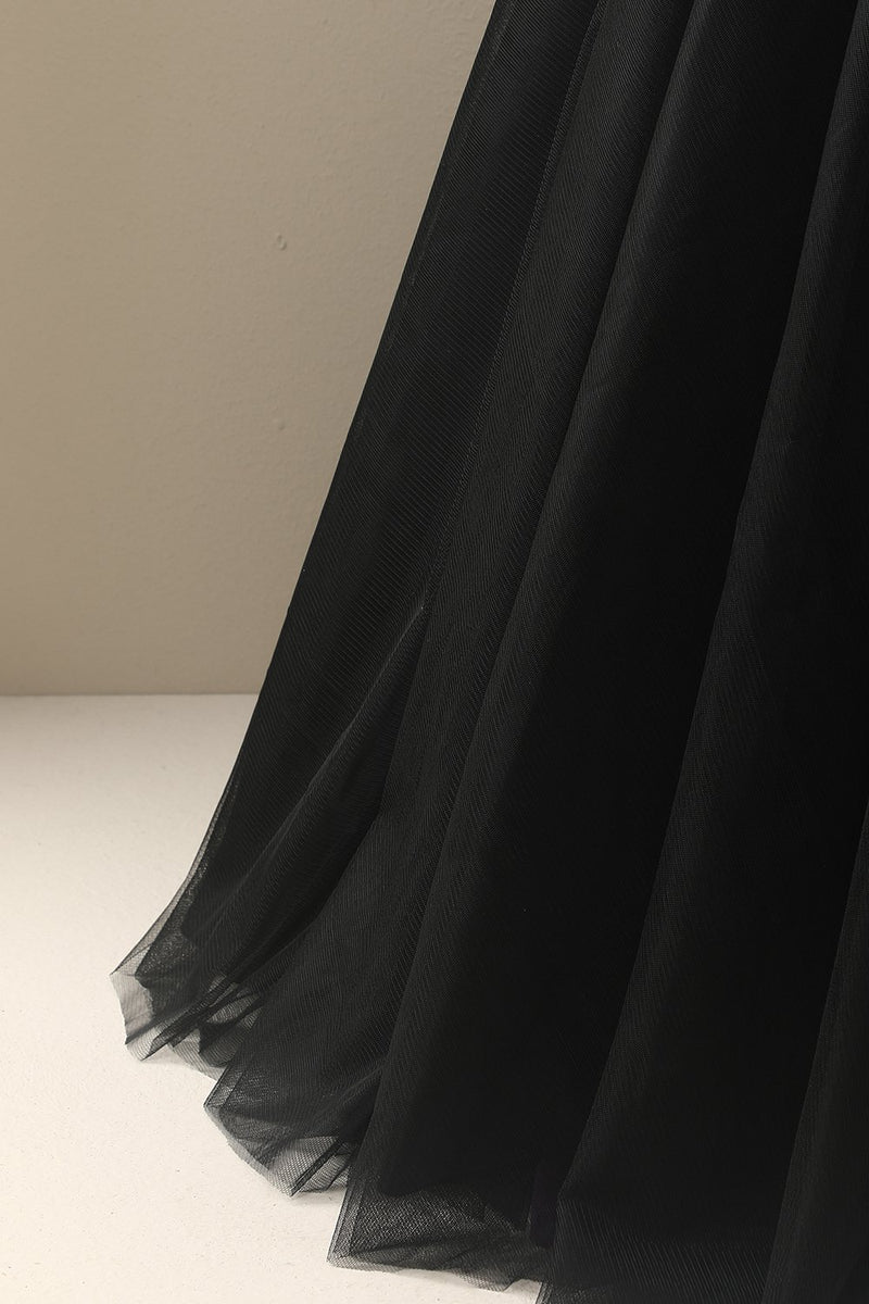 Load image into Gallery viewer, Elegant A Line Strapless Black Formal Dress