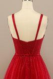 Beautiful Red Sweetheart Formal Dress with Beading