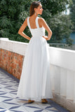 Ruffle Cross V-neck Bridesmaid Dress