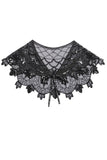 1920s Black Flower Sequin Women Cape