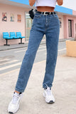 Blue Baggy Straight Leg Jeans