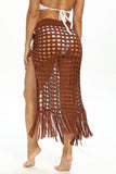 White Crochet Swim Skirt Cover Up