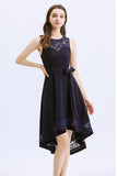 Asymmetrical Navy Dress