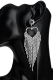 Rhinestone Sweetheart Drop Earrings