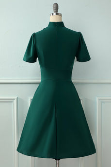 Dark Green 1950s Christmas Dress