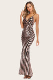 Black Mermaid Sequin Long Formal Dress